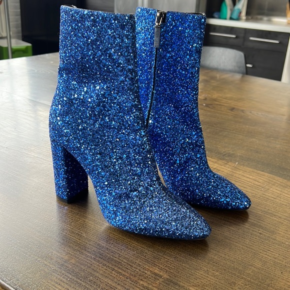 Saint Laurent Shoes Saint Laurent Loulou Glitter Booties Poshmark